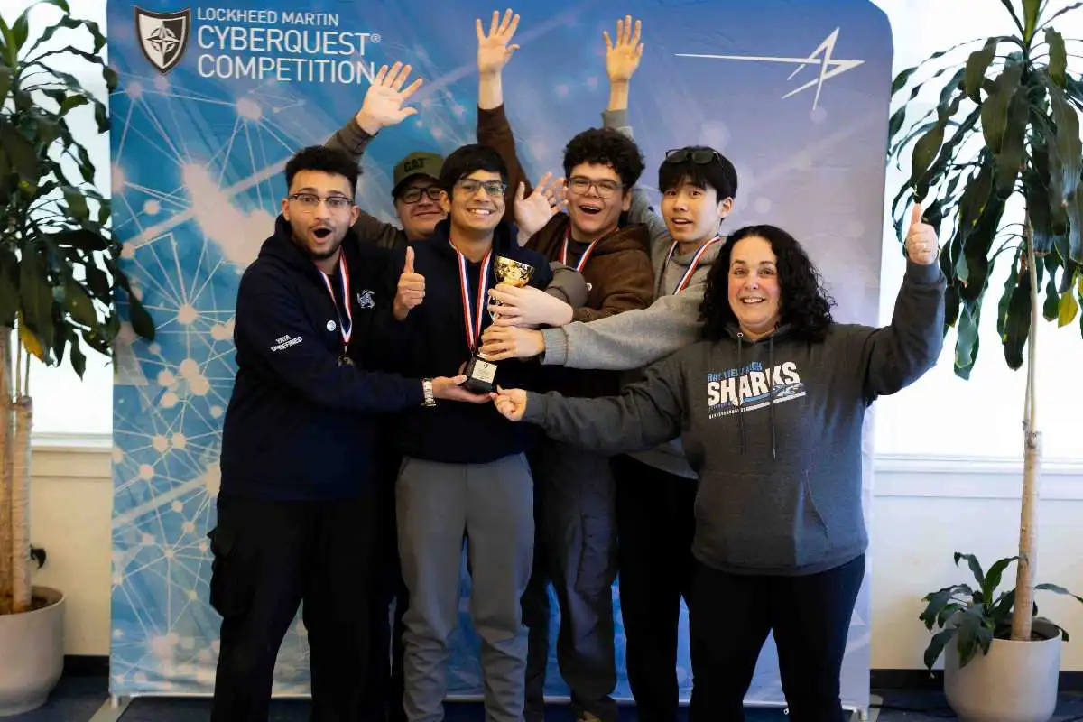 Bay View High Sharks Lockheed Martin CYBERQUEST 2025 Group Picture